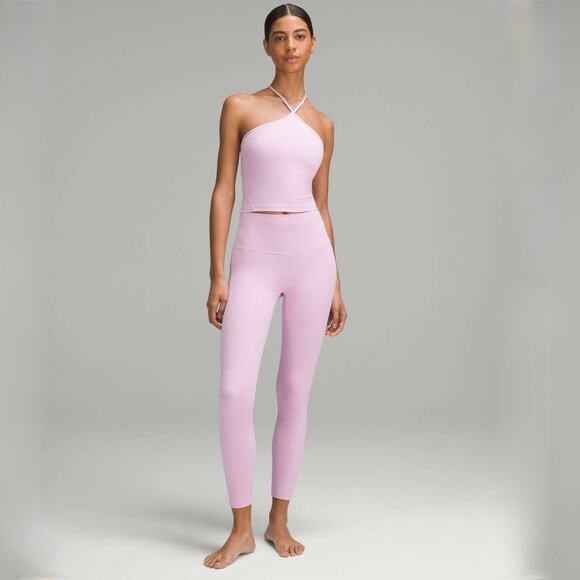 EUC Lululemon Align T-Strap Tank Top Vitapink Light Support Yoga Crop A/B Cup 2 - Picture 11 of 12